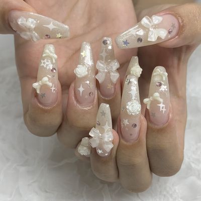 持ち込みデザイン💟90分付け放題《アート10本》￥10000