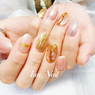 10月限定 ニュアンスネイル アート 6本 6800円