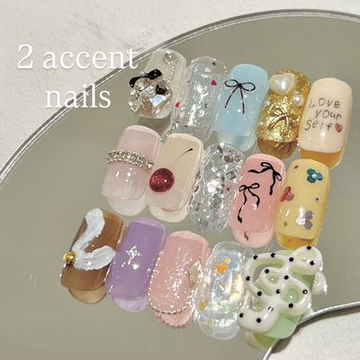 プチセレクトコース🌟選べる2本アート🦢🩵
きらきら/ガーリー/韓国風シンプル