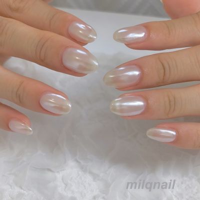 ちゅるるん‎🦋オーロラミラーネイル￥6800